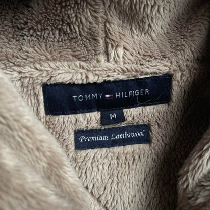 Tommy Hilfiger kötött szőrmés kapucnis pulóver