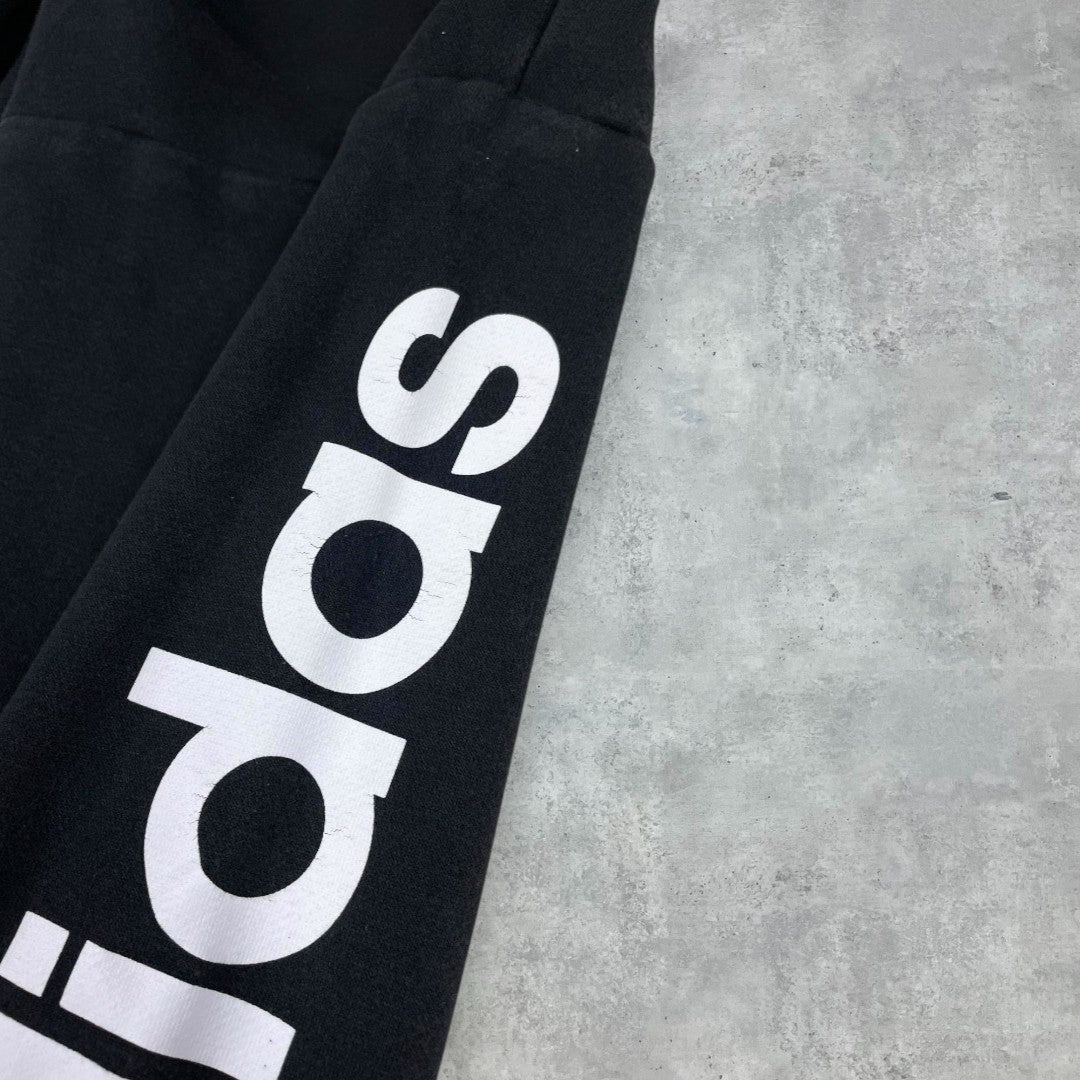 Adidas fekete oldallogós melegítőnadrág