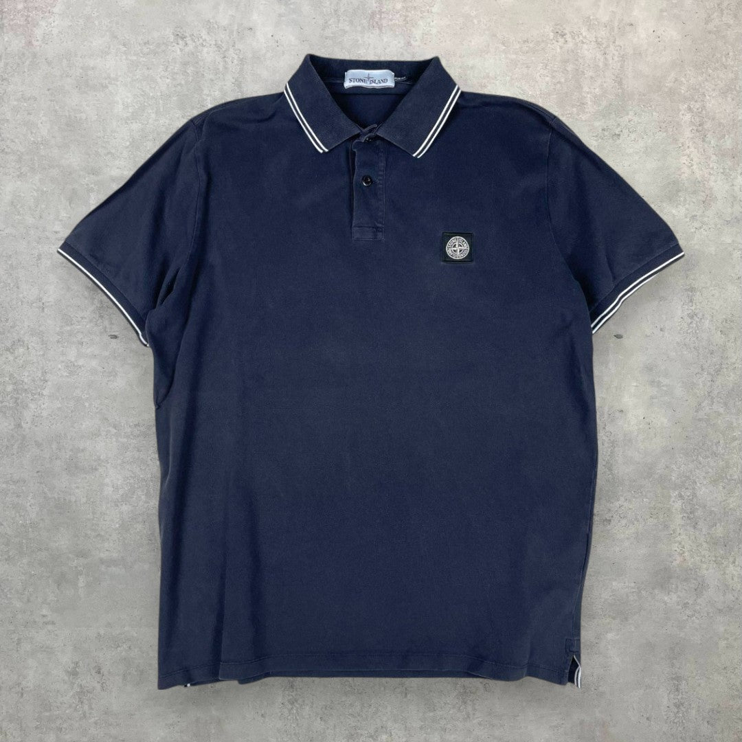 Stone Island slim fit fekete pólóing