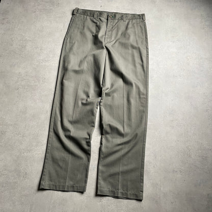 Tommy Hilfiger khaki színű öltönynadrág