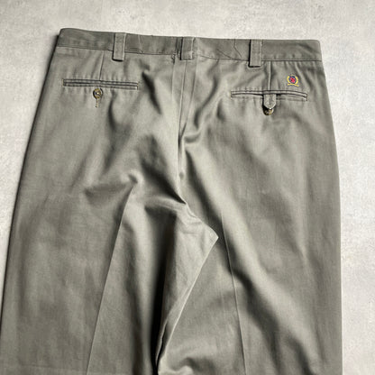 Tommy Hilfiger khaki színű öltönynadrág