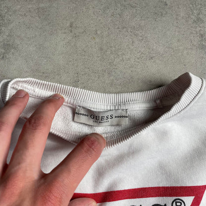 Guess big logo cropped pulóver