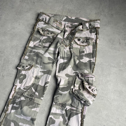 Y2K camo military nadrág
