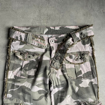 Y2K camo military nadrág