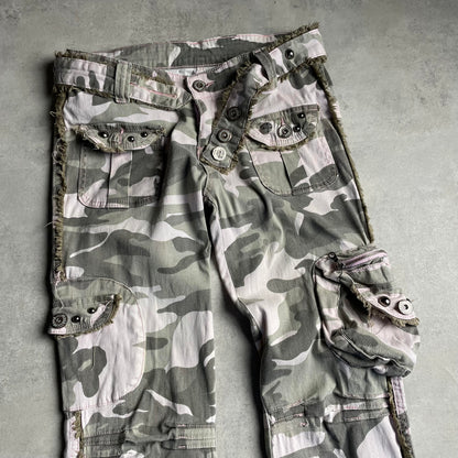 Y2K camo military nadrág