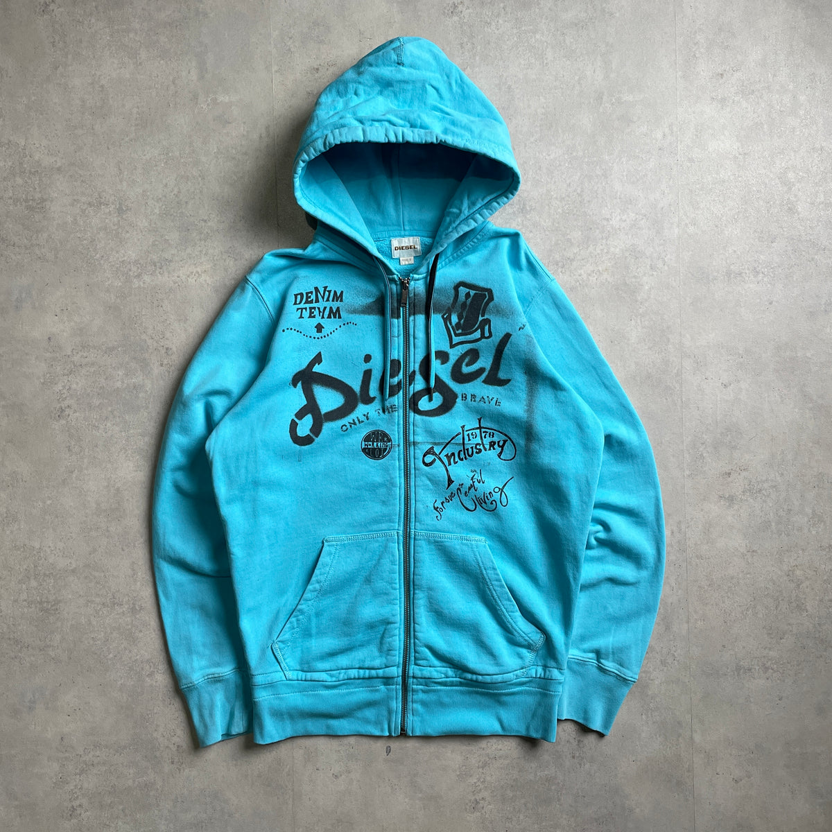 Y2K Diesel graffiti hoodie