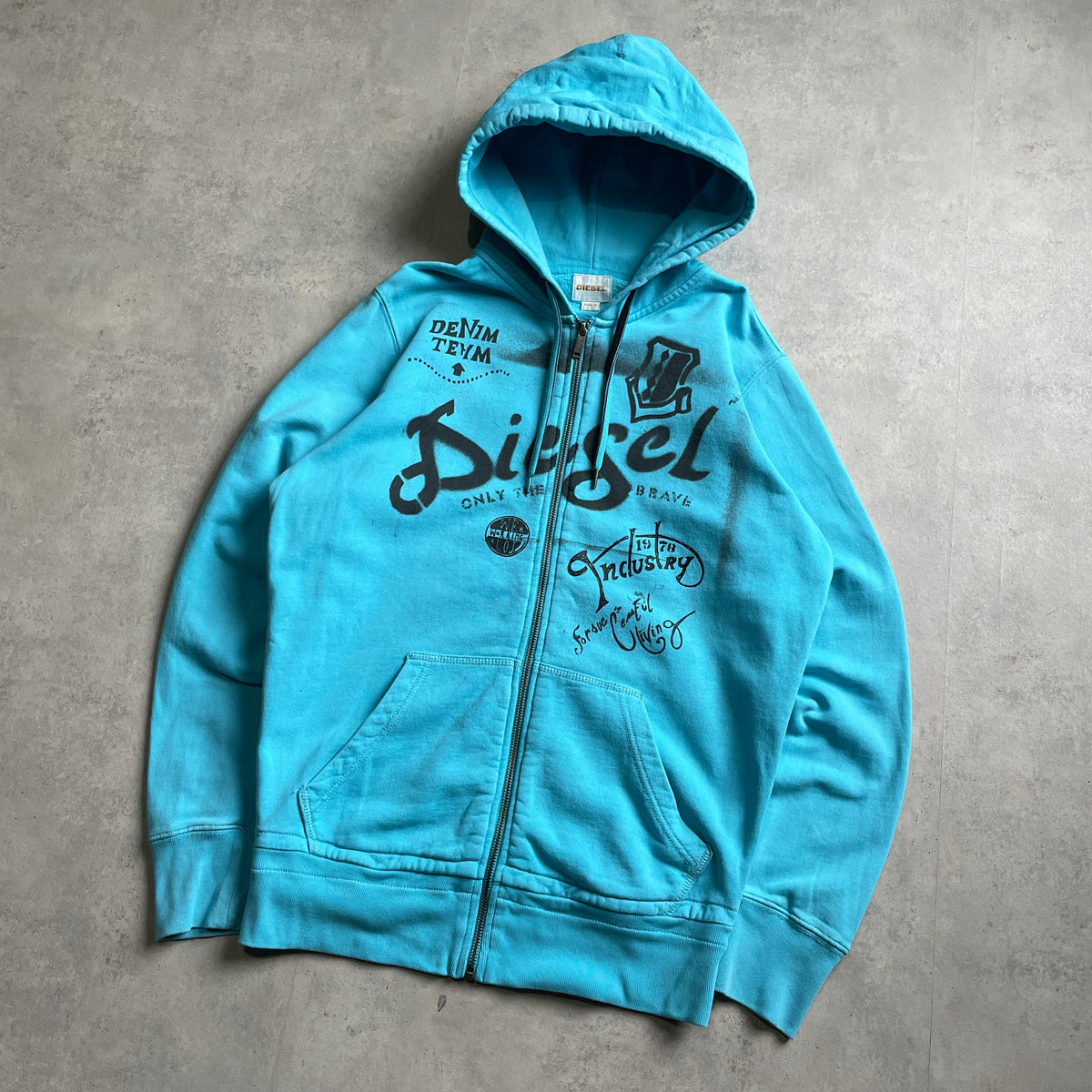 Y2K Diesel graffiti hoodie