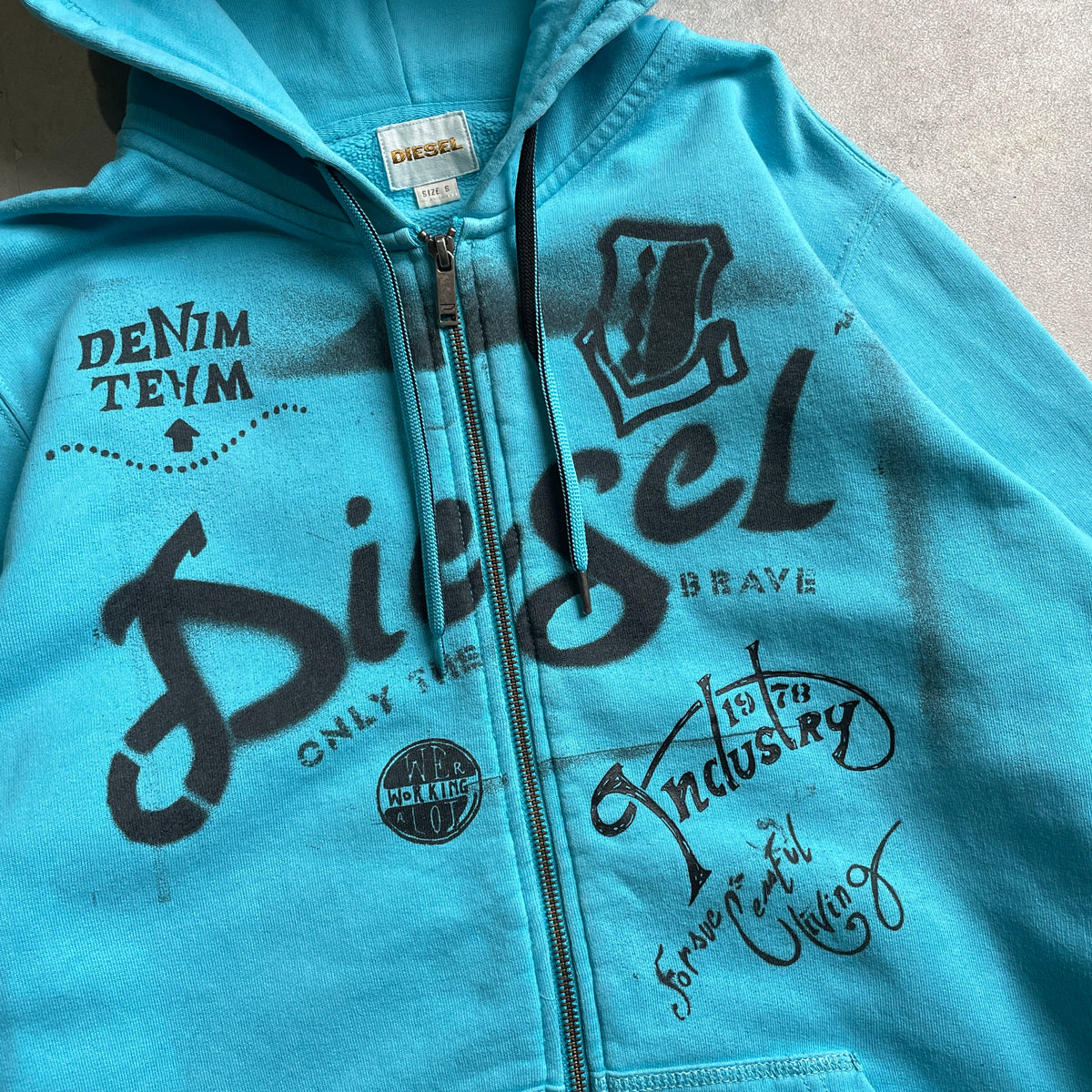 Y2K Diesel graffiti hoodie