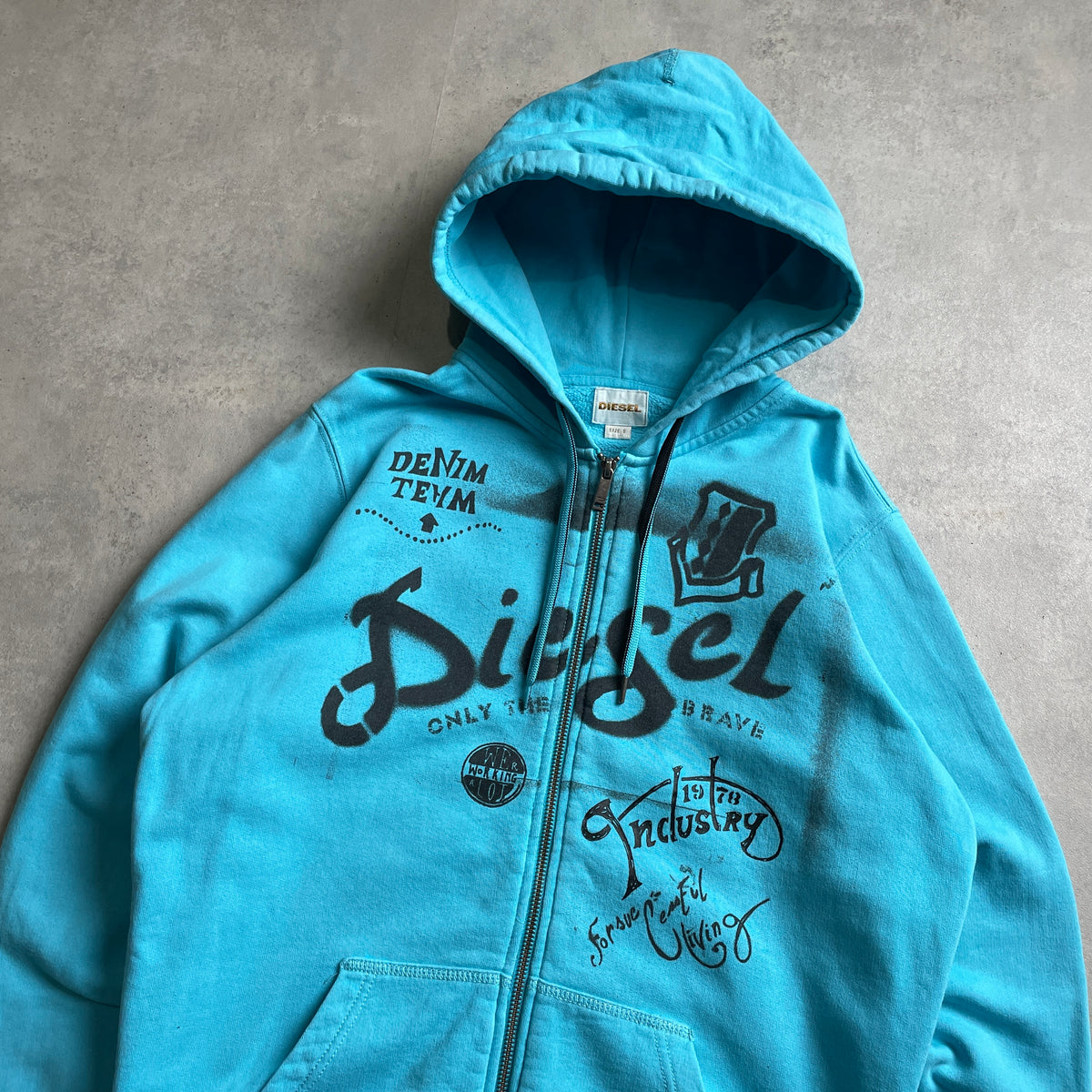 Y2K Diesel graffiti hoodie