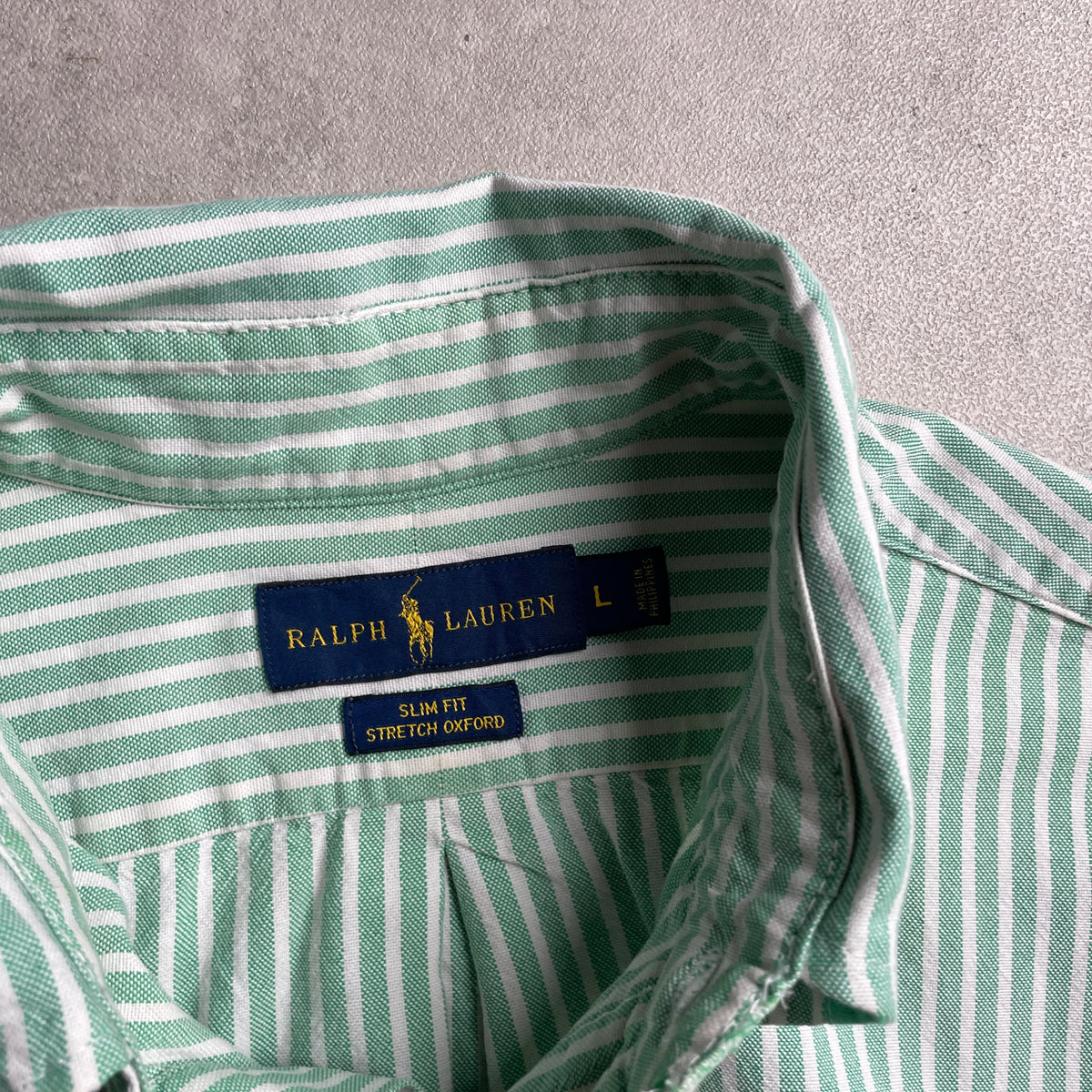 Ralph Lauren zöld-fehér csíkos ing