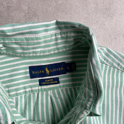 Ralph Lauren zöld-fehér csíkos ing