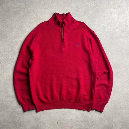 Ralph Lauren piros quaterzip pulóver