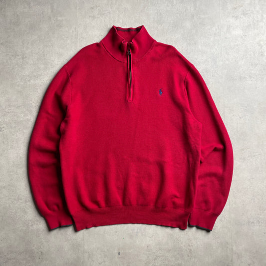 Ralph Lauren piros quaterzip pulóver