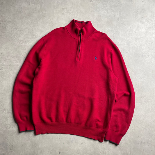 Ralph Lauren piros quaterzip pulóver