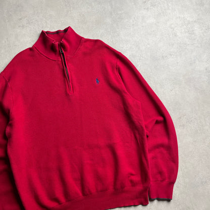 Ralph Lauren piros quaterzip pulóver