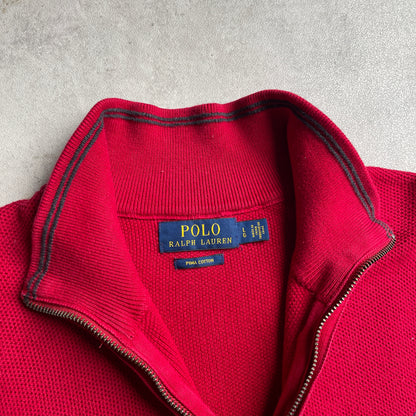 Ralph Lauren piros quaterzip pulóver