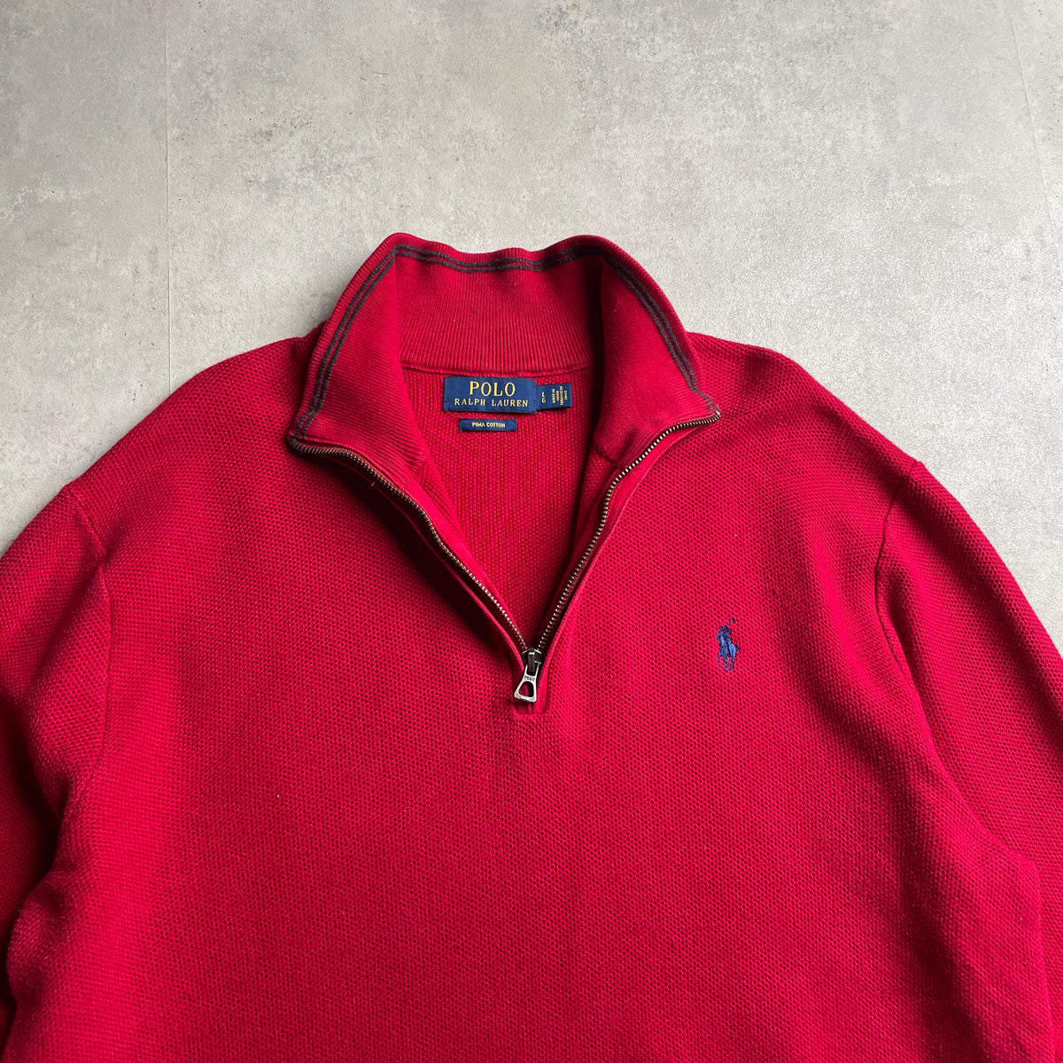 Ralph Lauren piros quaterzip pulóver