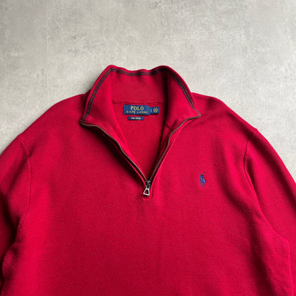 Ralph Lauren piros quaterzip pulóver