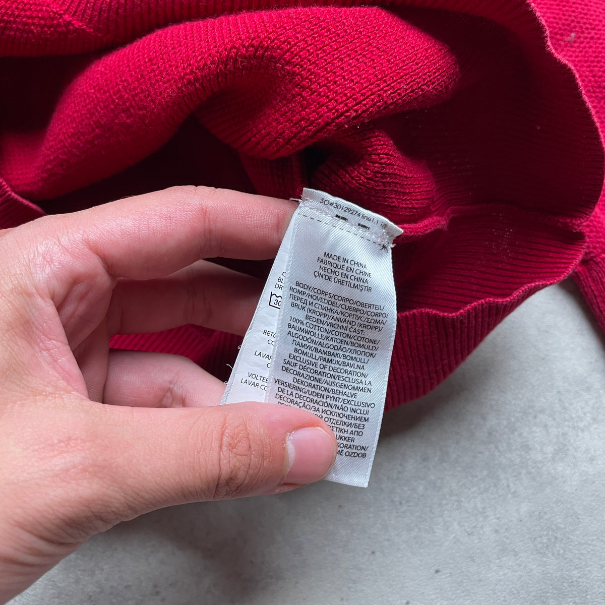 Ralph Lauren piros quaterzip pulóver