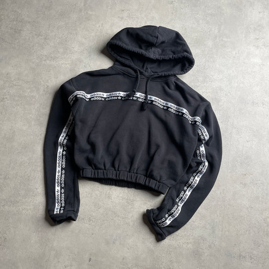 Adidas taped cropped hoodie