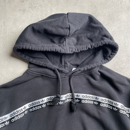 Adidas taped cropped hoodie