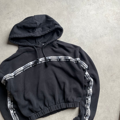 Adidas taped cropped hoodie