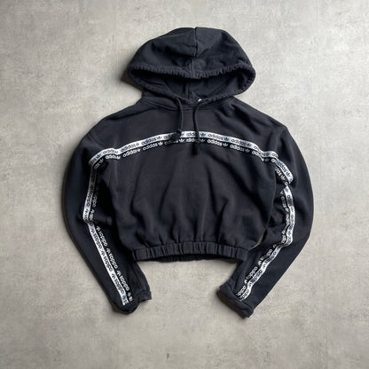 Adidas taped cropped hoodie