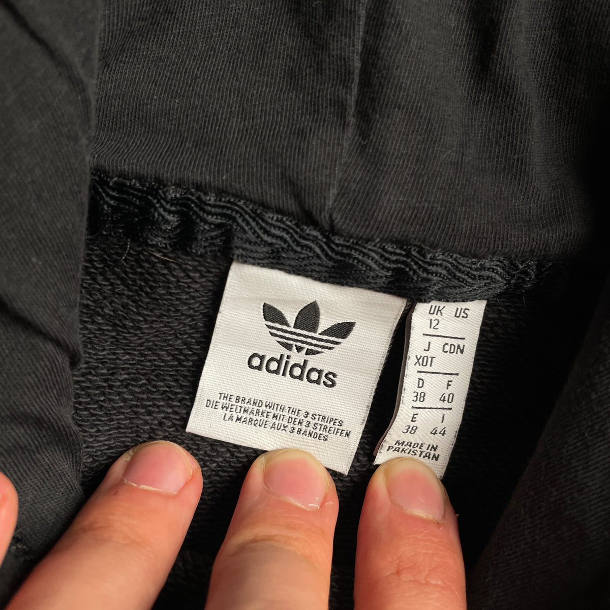 Adidas taped cropped hoodie