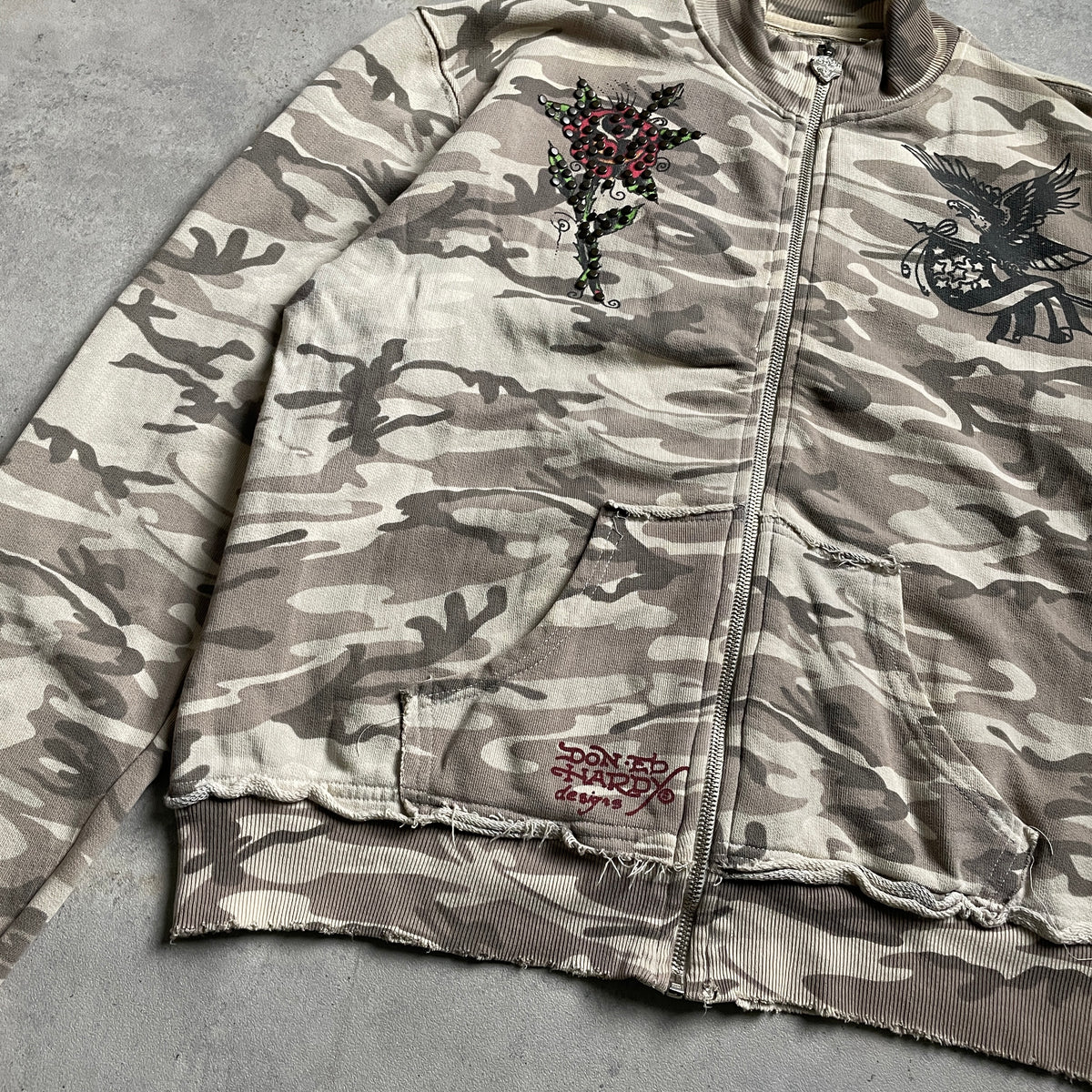 Y2K Ed Hardy zipup melegítőfelső