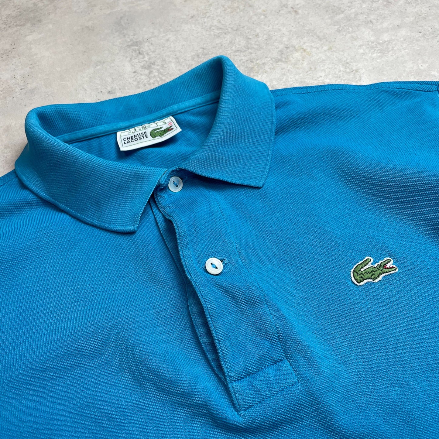 Lacoste tengerkék galléros póló