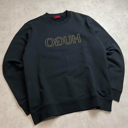 Hugo Boss fekete crewneck