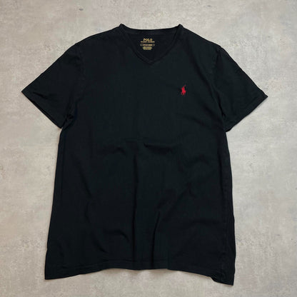 Ralph Lauren fekete v-nyakú póló