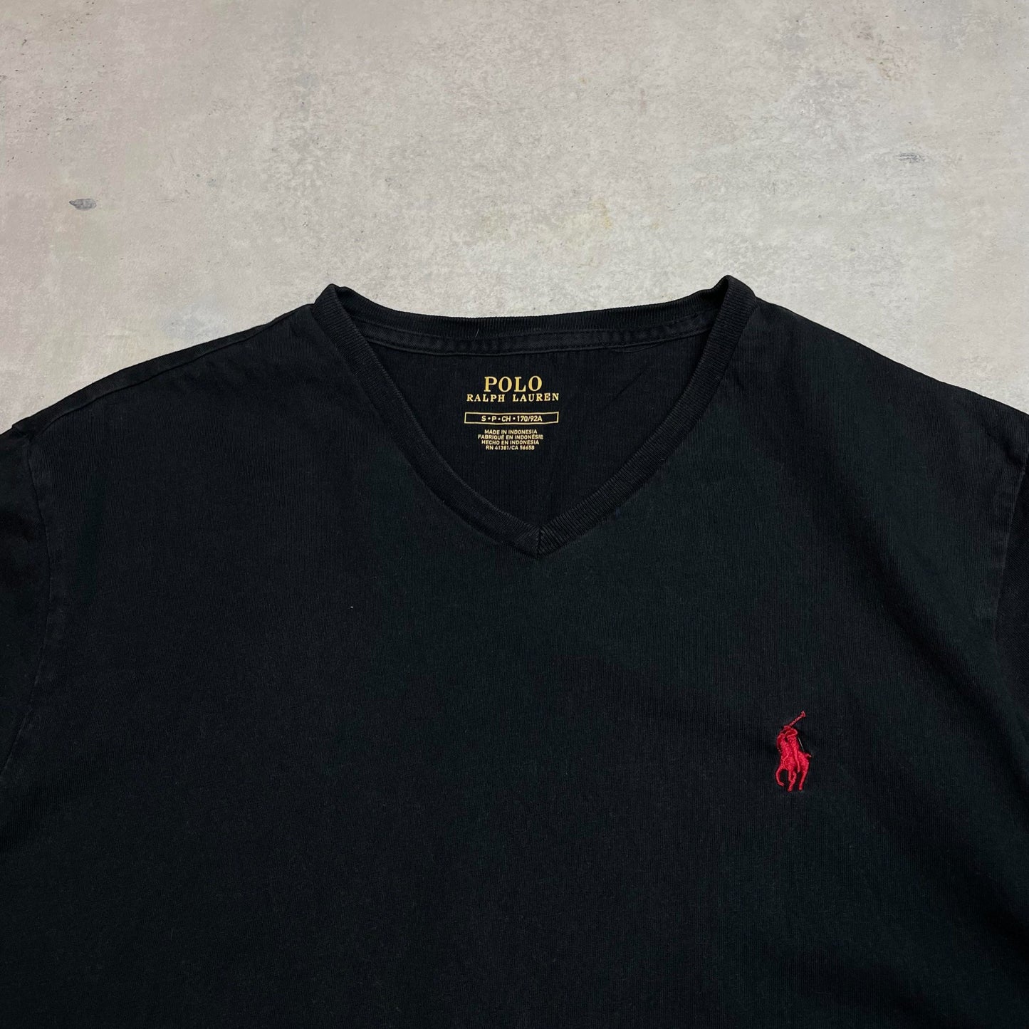 Ralph Lauren fekete v-nyakú póló