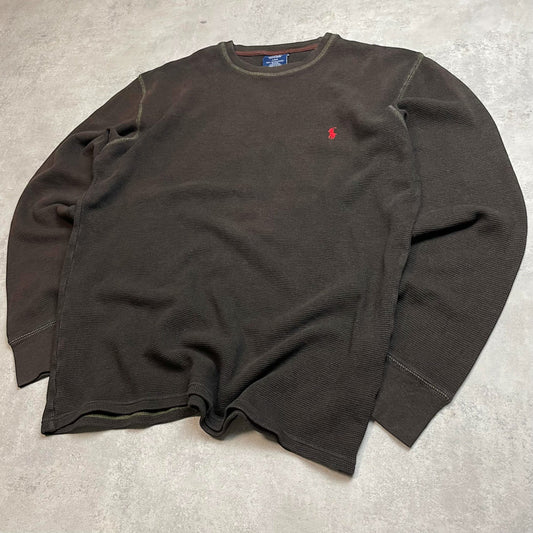 Ralph Lauren barna vékony környakú pulóver