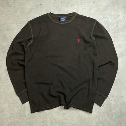 Ralph Lauren barna vékony környakú pulóver