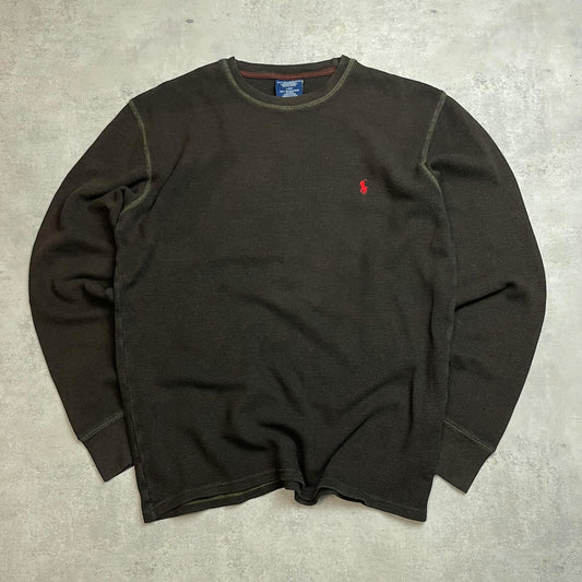 Ralph Lauren barna vékony környakú pulóver