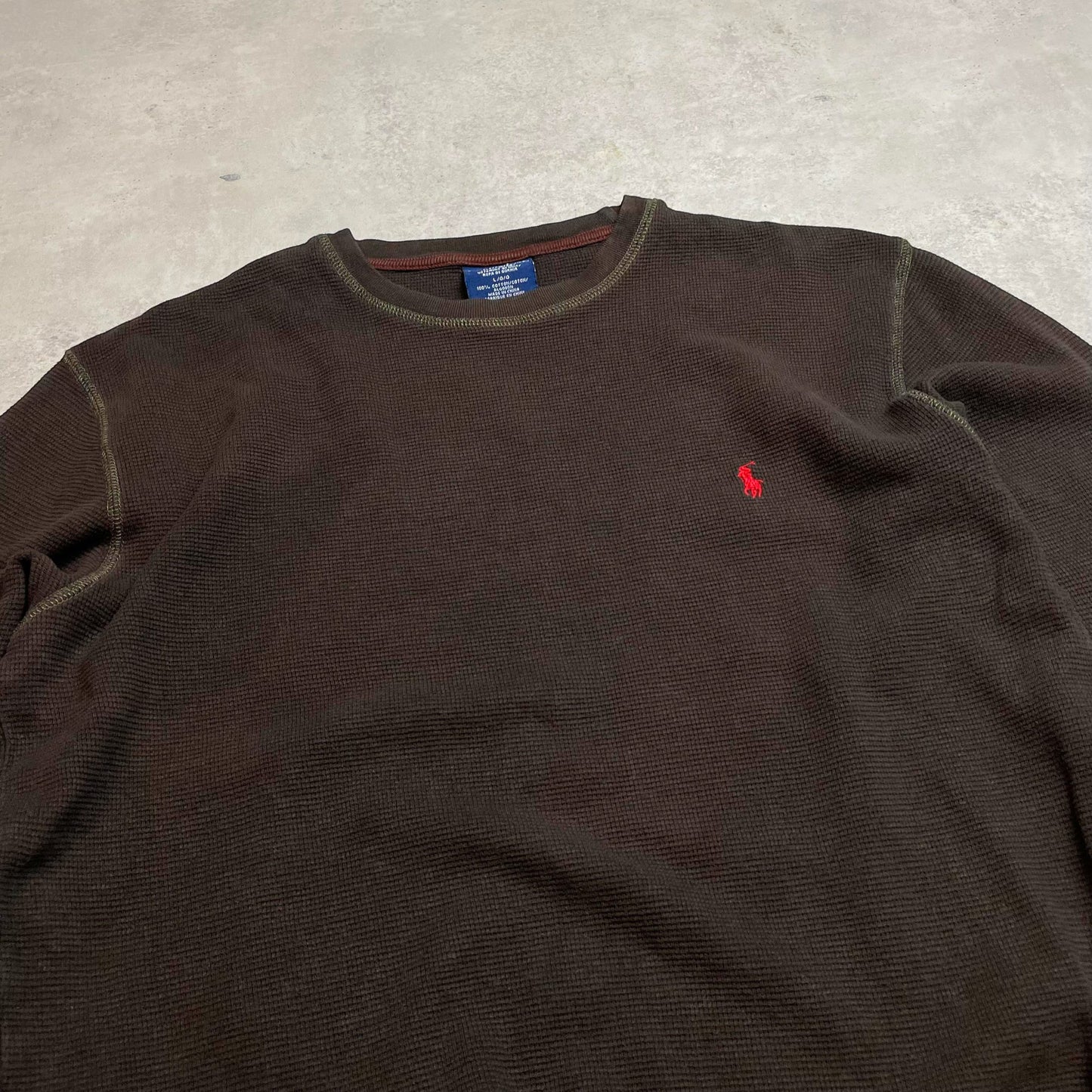 Ralph Lauren barna vékony környakú pulóver