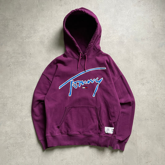 Tommy Jeans signage ciklámen hoodie