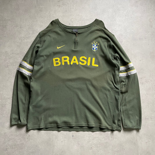 Nike Brasil cipzáros pulóver