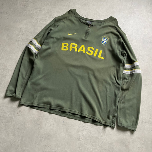 Nike Brasil cipzáros pulóver