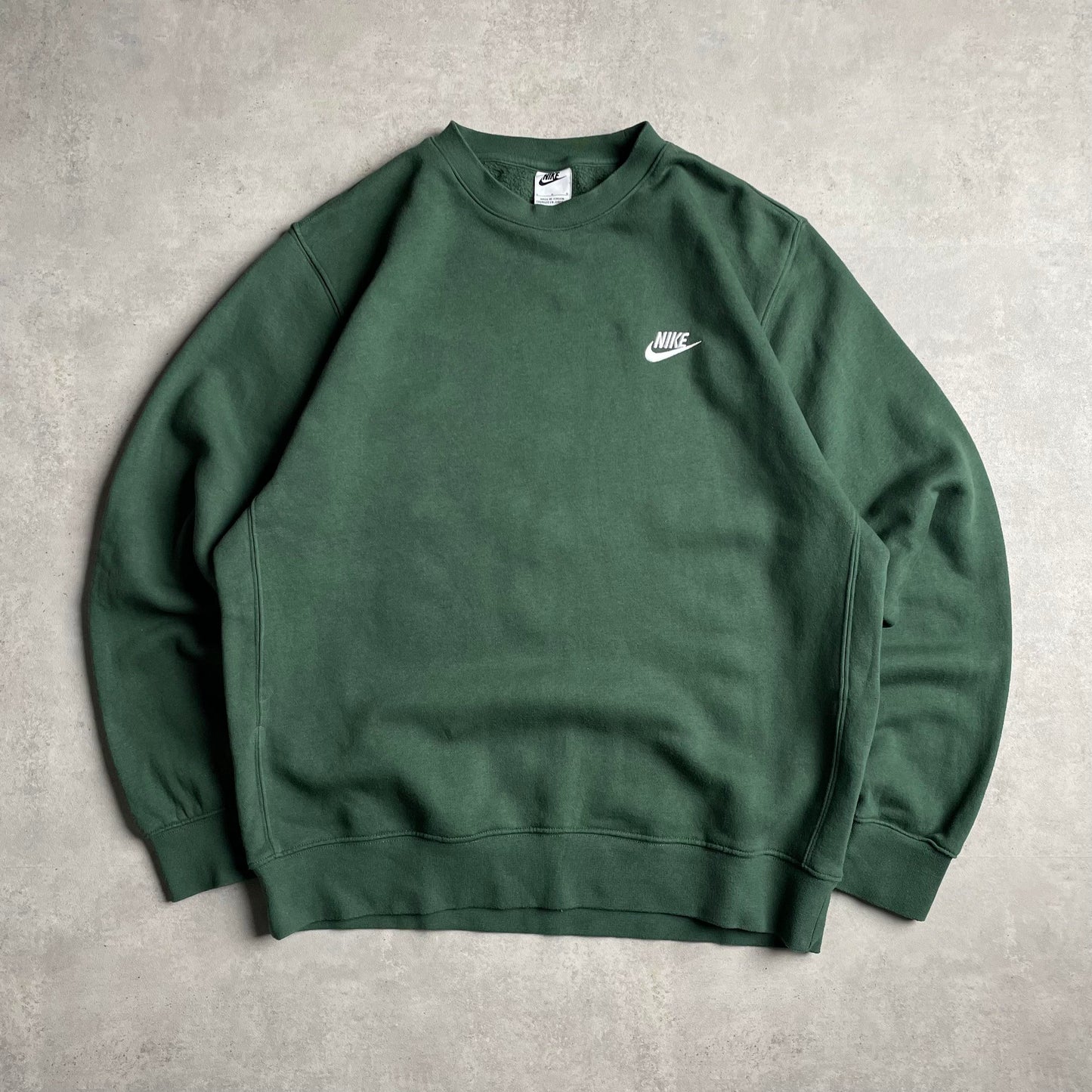 Nike sötétzöld club logo crewneck