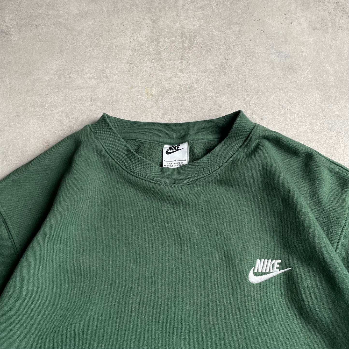 Nike sötétzöld club logo crewneck