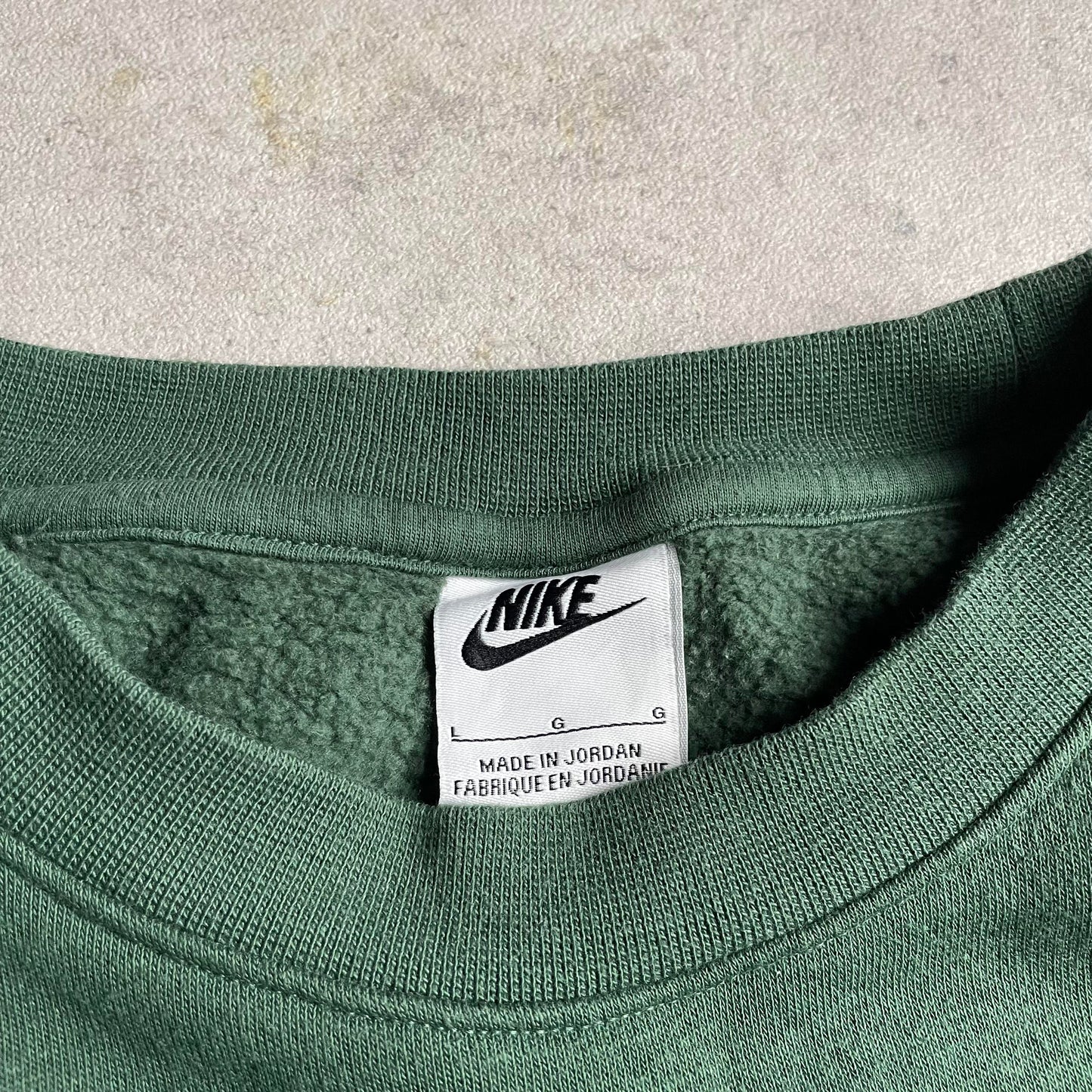 Nike sötétzöld club logo crewneck