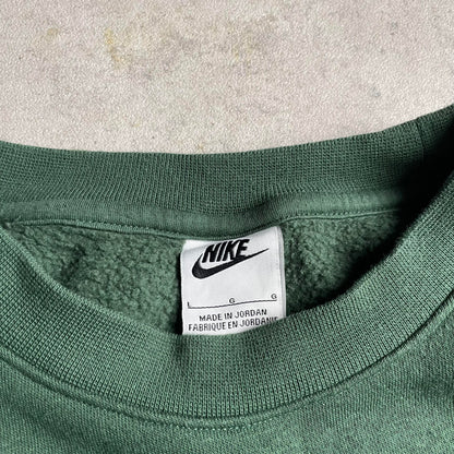 Nike sötétzöld club logo crewneck