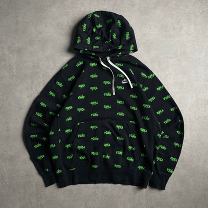 Nike fekete signage club logo hoodie