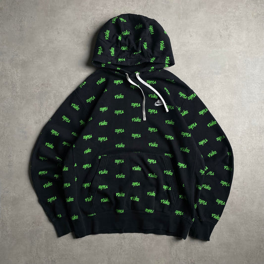 Nike fekete signage club logo hoodie