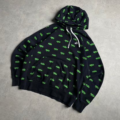 Nike fekete signage club logo hoodie