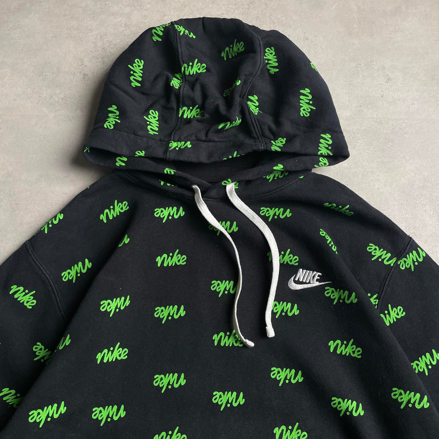 Nike fekete signage club logo hoodie