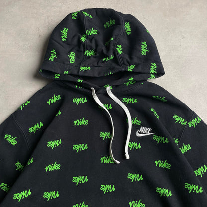 Nike fekete signage club logo hoodie