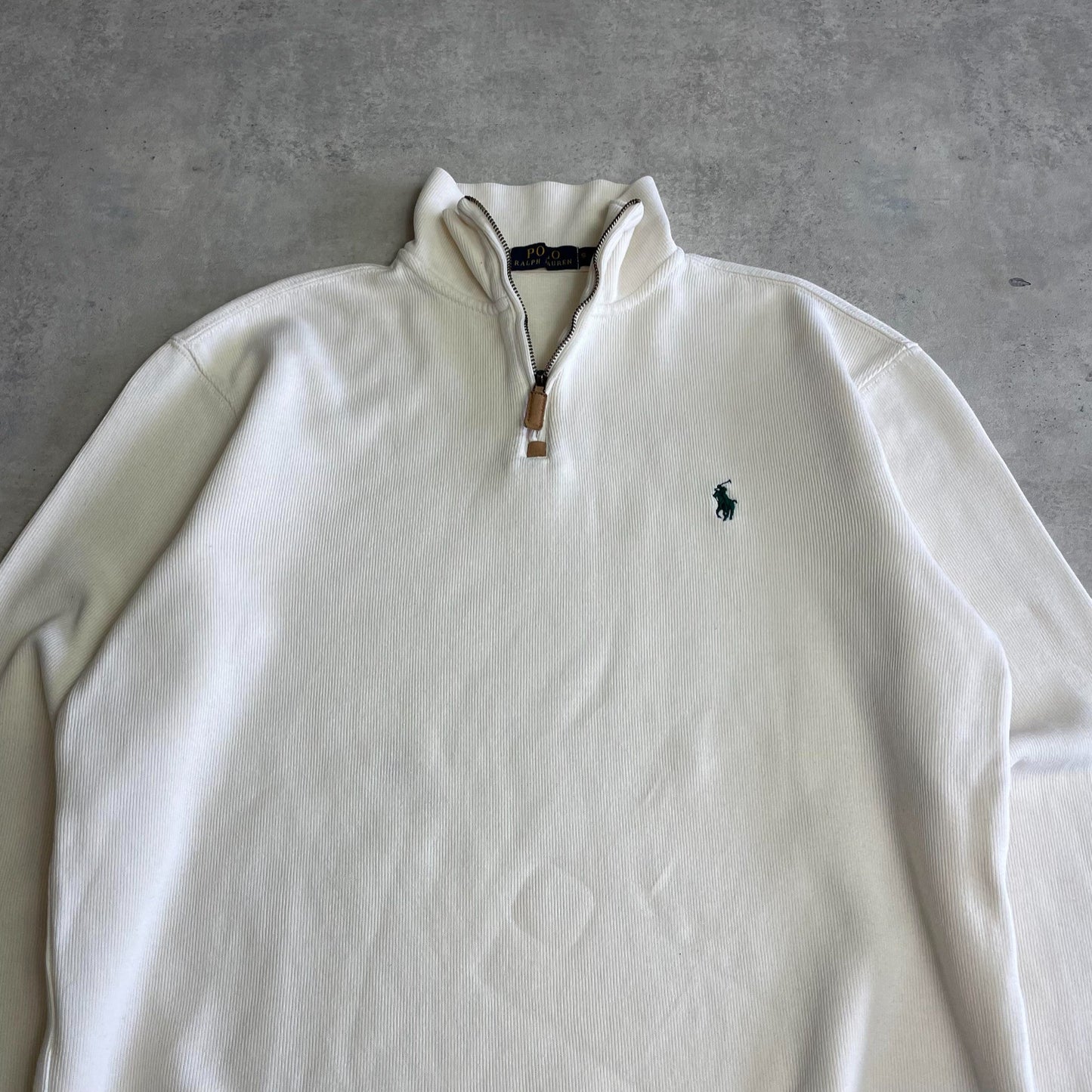 Ralph Laurne fehér 1/4 zip pulóver